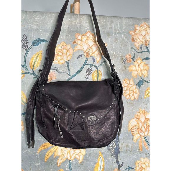 Free People Demi Distressed Messenger Bag - Picture 6 of 11